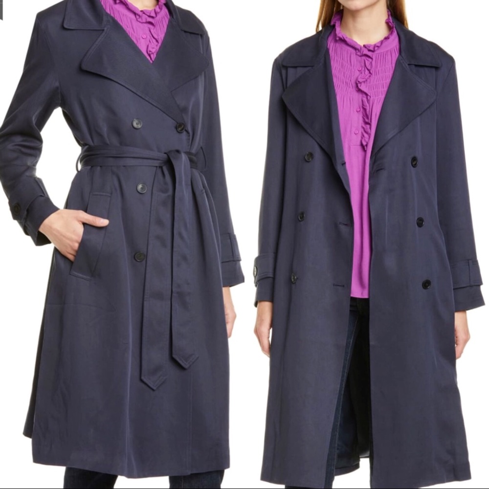 Ba&sh Zurich Navy Blue Trench Ba & Sh